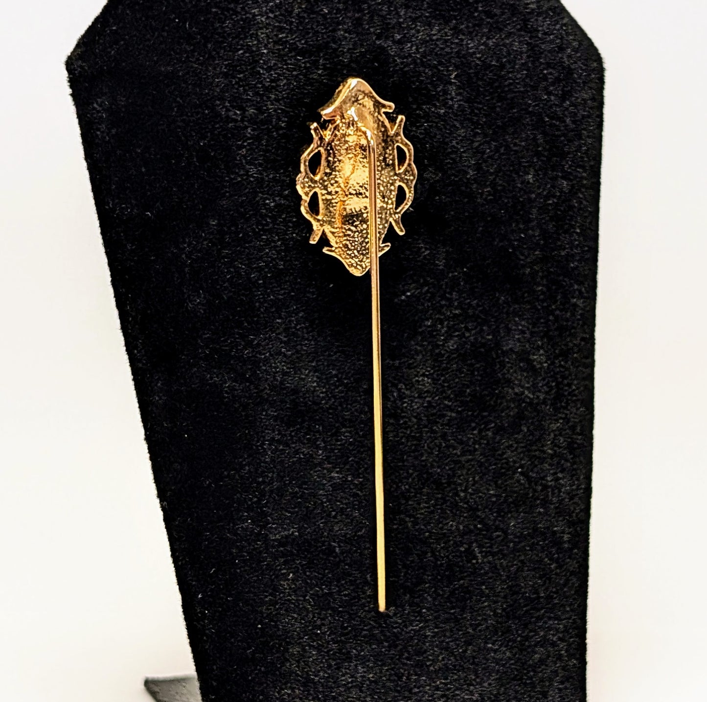 Elegant 1978 Avon Faux Cameo Stick Pin - Choice With or Without Original Box - Vintage 1970s Avon Goldtone Cameo Hat Stick Pin