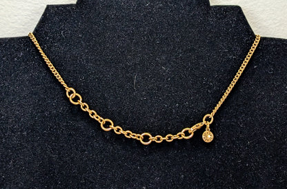 Stunning J. Crew Gold Toned Pastel Starburst Rhinestone Statement Necklace - 32" Length - Vintage J. Crew Pastel Pendant Necklace