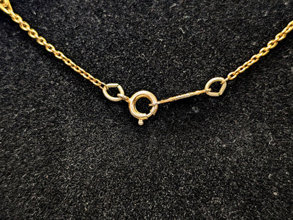 Elegant Napier Gold Toned Filigree Flat Link Chain Necklace - 24" Length - Vintage Napier Antique Style Gold Filigree Dainty Necklace