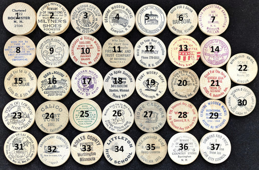 Wooden Nickel Choose From Over 30 Types!!! - Choose Your Variant Wooden Nickels