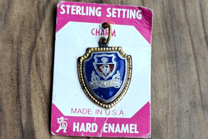 Sterling Silver Jekyll Island Charm - Stamped and Tested Sterling Silver - Enamel Souvenir Charm