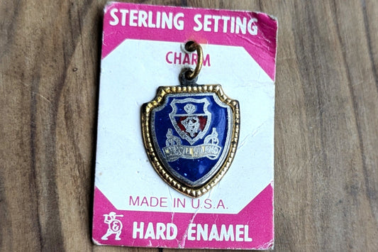 Sterling Silver Jekyll Island Charm - Stamped and Tested Sterling Silver - Enamel Souvenir Charm