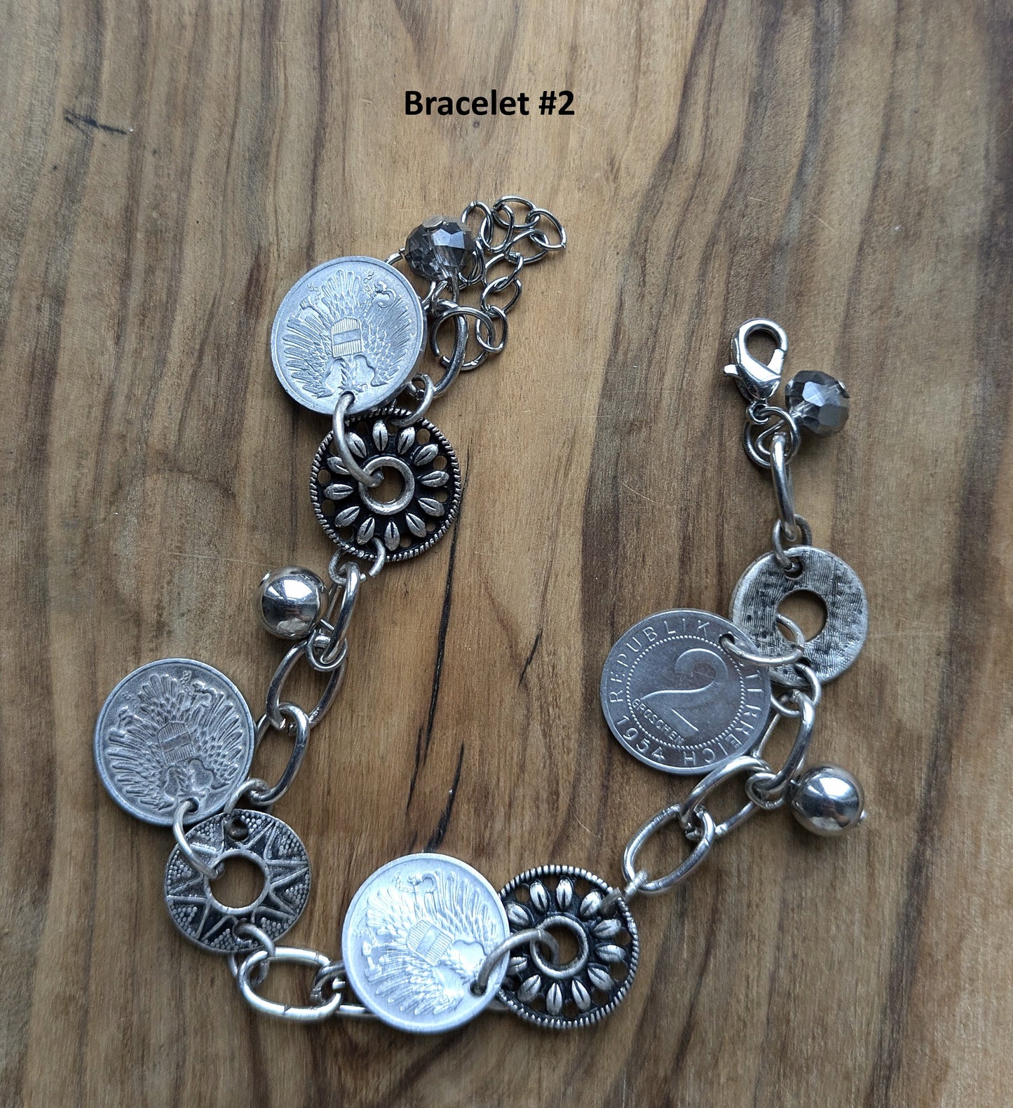 Vintage Coin Bracelets! Bracelet Coin Charms, Travel Charm Bracelet, Choose by Bracelet! Coin Charm Bracelet, Heritage Charms