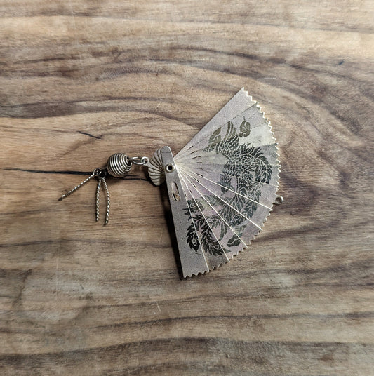 Japanese Fan Charm Articulated - Two-sided Articulated Japanese Fan Charm