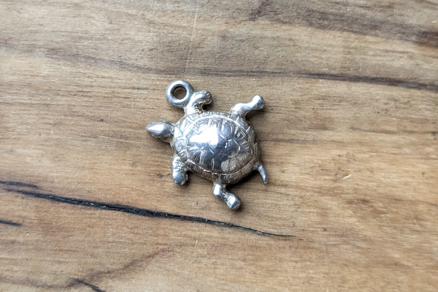 Cute Sterling Silver Turtle Charm - Tested Sterling Silver - Wisdom/Longevity Charm