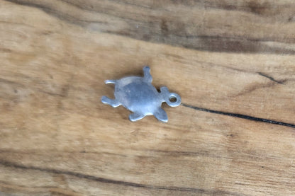Cute Sterling Silver Turtle Charm - Tested Sterling Silver - Wisdom/Longevity Charm