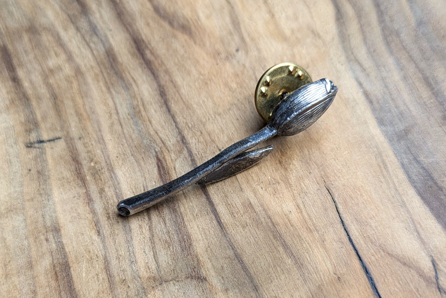 Sterling Silver Tulip Pin - Tested Sterling Silver - Vintage Tulip Pin