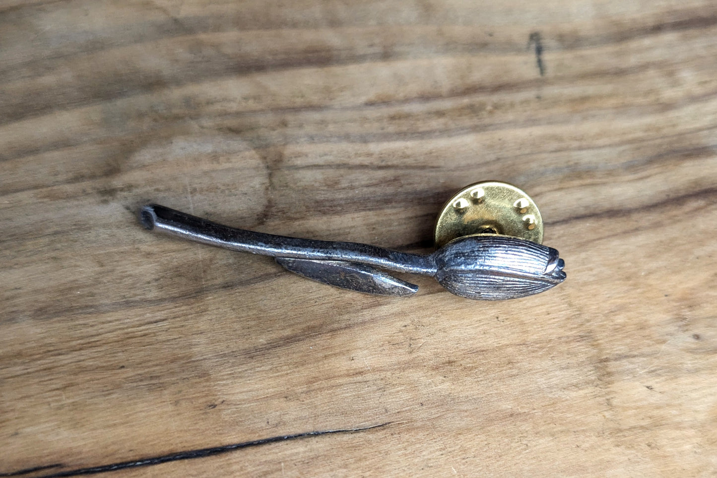 Sterling Silver Tulip Pin - Tested Sterling Silver - Vintage Tulip Pin