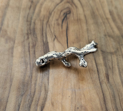 Sterling Silver Driftwood Pendant! Hollow Tree Branch 925 Sterling Silver Antique Charm / Pendent