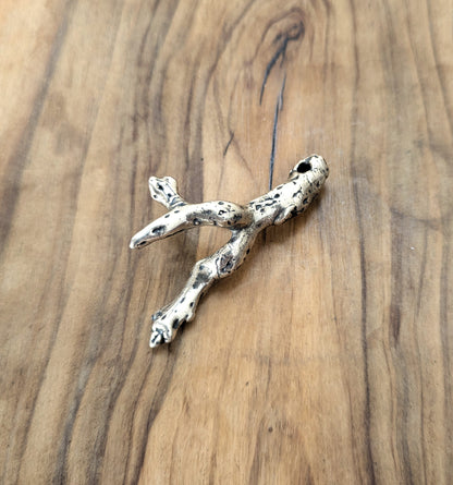 Sterling Silver Driftwood Pendant! Hollow Tree Branch 925 Sterling Silver Antique Charm / Pendent