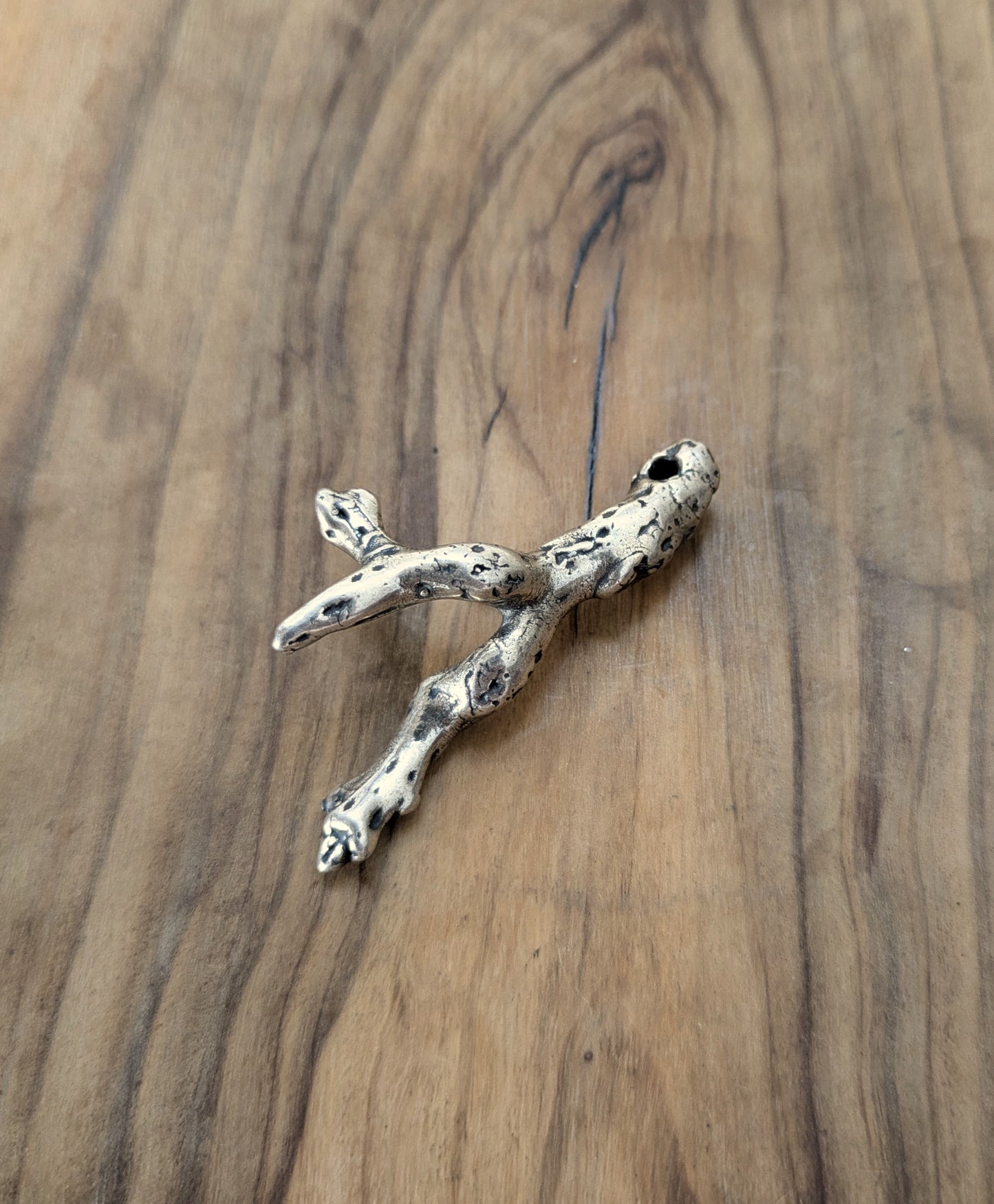 Sterling Silver Driftwood Pendant! Hollow Tree Branch 925 Sterling Silver Antique Charm / Pendent