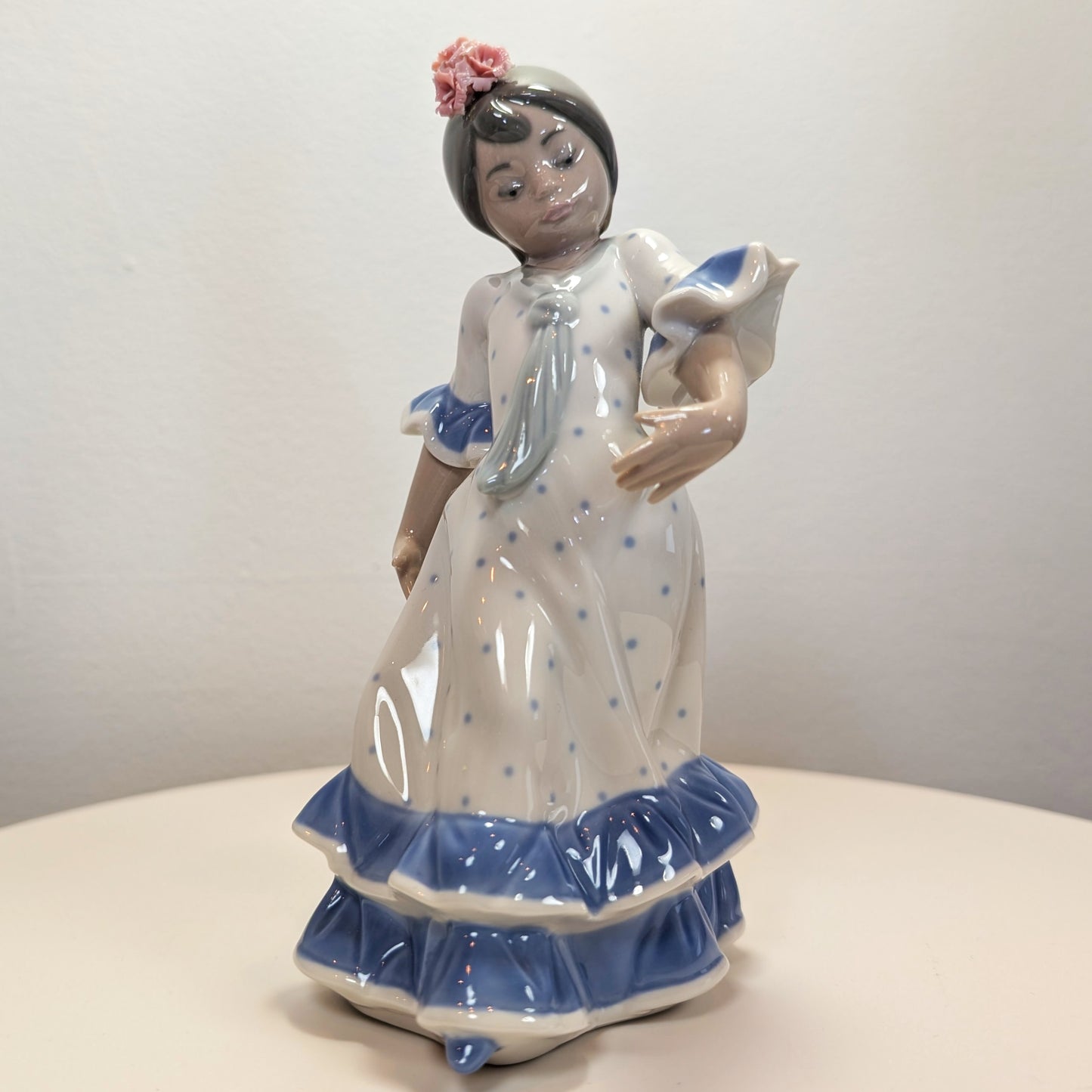 LLADRO Juanita - Flamenco Dancer Blue Spanish Traditions #5193 Glossy Finish LIKE NEW - No Box