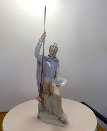 Rare LLADRO  The Quest Don Quixote WITH Lance - missing fingers - No Box