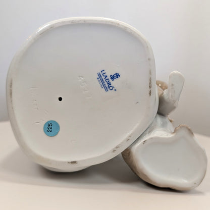 LLADRO Boy With Dog Glossy #4522 Children in Nightshirts Collection - Like New- No Box