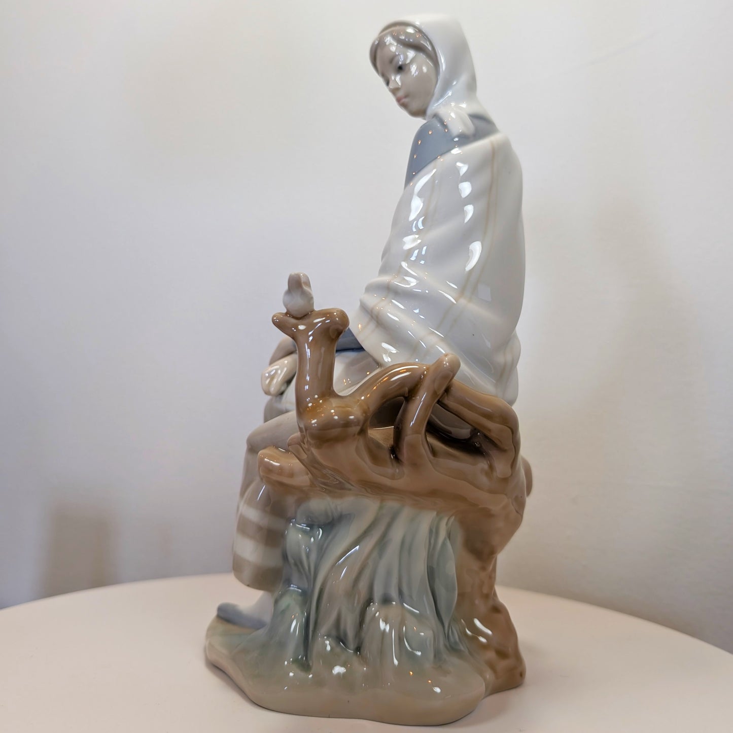 LLADRO New Shepherdess #4576 Glossy Porcelain Figurine - Like New - No Box