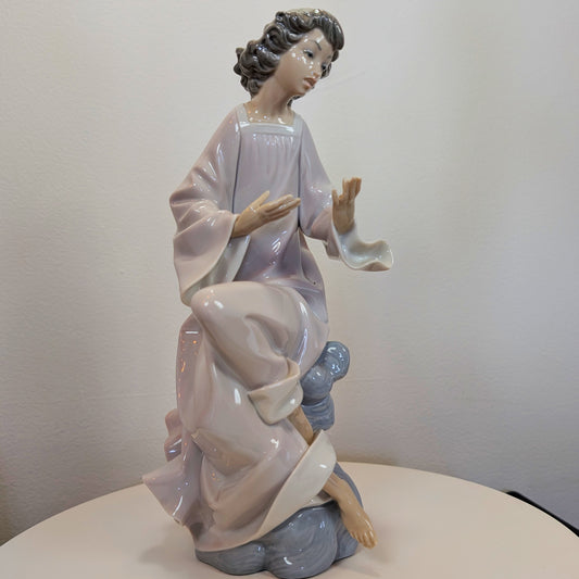 LLADRO Angel With Score - #1322 Glossy - Angels and Cherubs Collection - Missing Score - No Box