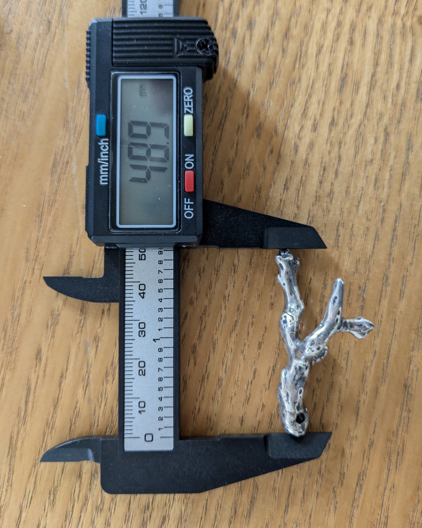 Sterling Silver Driftwood Pendant! Hollow Tree Branch 925 Sterling Silver Antique Charm / Pendent