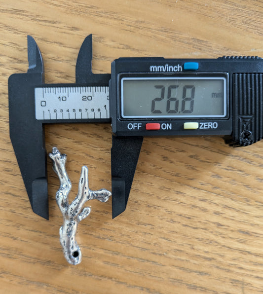 Sterling Silver Driftwood Pendant! Hollow Tree Branch 925 Sterling Silver Antique Charm / Pendent