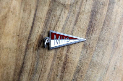 Vintage Manchester High School Charm - Sterling Silver - Manchester New Hampshire High School Charm, MHS