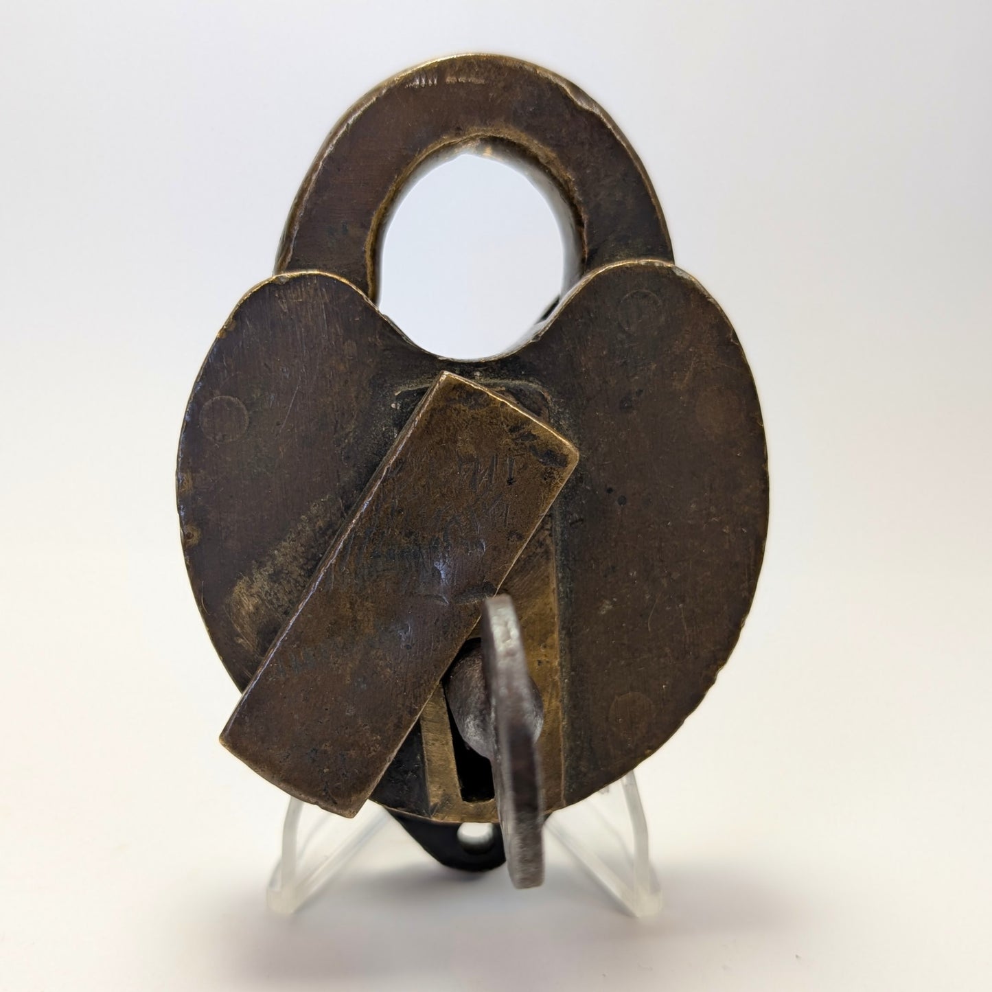 Railroad Padlock & Key N.Y.N.H & H.R.R Heart Cast Style - 1800s or 1900s