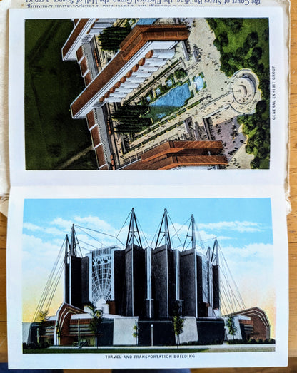 1933 Chicago World's Fair Century of Progress Souvenir Booklet - Unposted/Blank - Vintage Chicago World's Fair Postcard Photo Folder
