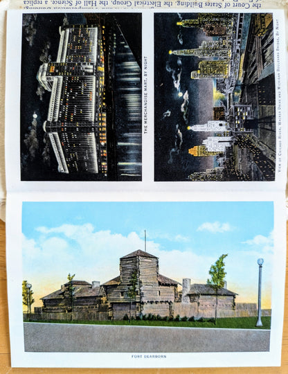 1933 Chicago World's Fair Century of Progress Souvenir Booklet - Unposted/Blank - Vintage Chicago World's Fair Postcard Photo Folder