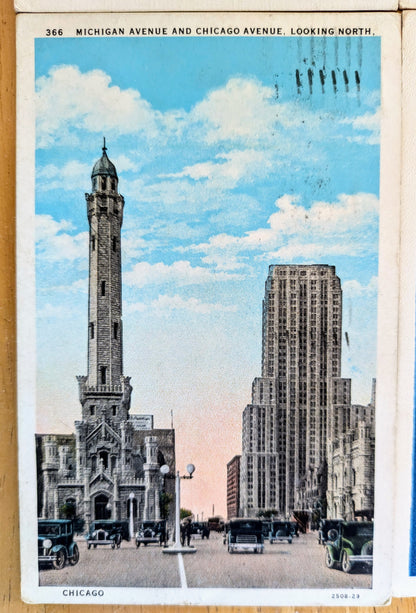 Lot of 6 1933 Chicago World's Fair Century of Progress Linen Postcards - All Posted/Stamped - Vintage Chicago World's Fair Postcard