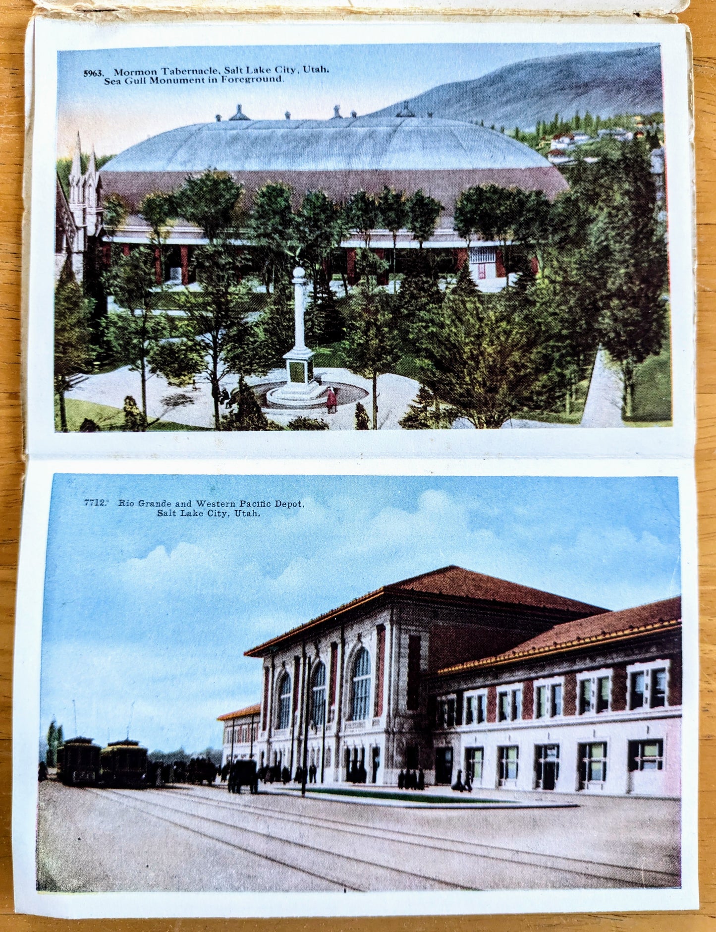 1915 Postmarked Over Soldiers Summit Denver & Rio Grande R.R. Souvenir Booklet - Vintage Denver and Rio Grande Railroad Postcard Folder