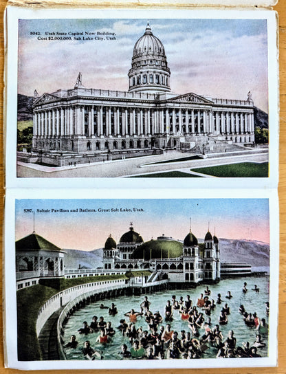 1915 Postmarked Over Soldiers Summit Denver & Rio Grande R.R. Souvenir Booklet - Vintage Denver and Rio Grande Railroad Postcard Folder