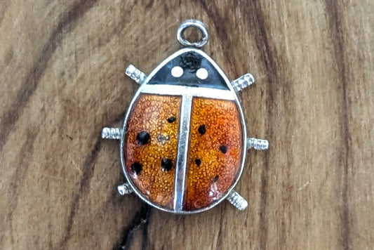 Sterling Silver Ladybug Charm - Stamped and Tested Sterling Silver - Wells Sterling Jewelry