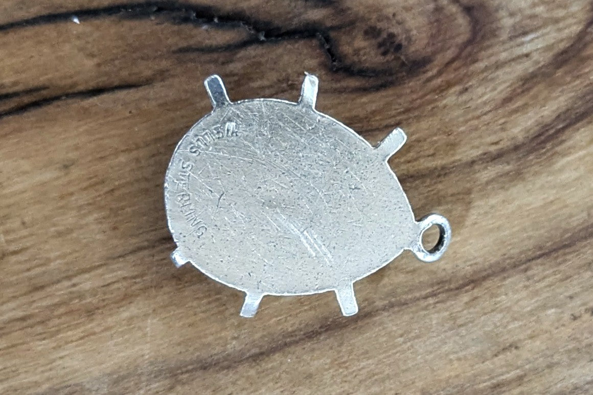 Sterling Silver Ladybug Charm - Stamped and Tested Sterling Silver - Wells Sterling Jewelry