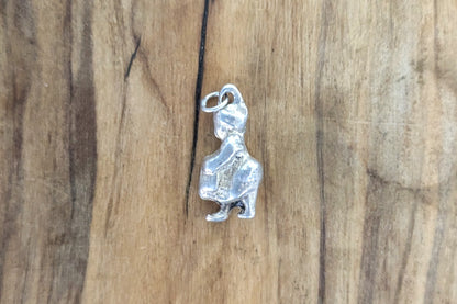 Sterling Silver Dutch Girl Charm - Tested Sterling Silver - Small Sterling Dutch Girl