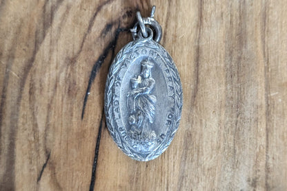 Sterling Silver Our Lady of Victory Mary Miraculous Medal - Stamped and Tested Sterling Silver - Our Lady of Victory - Our Lady Charm - HMH Religious