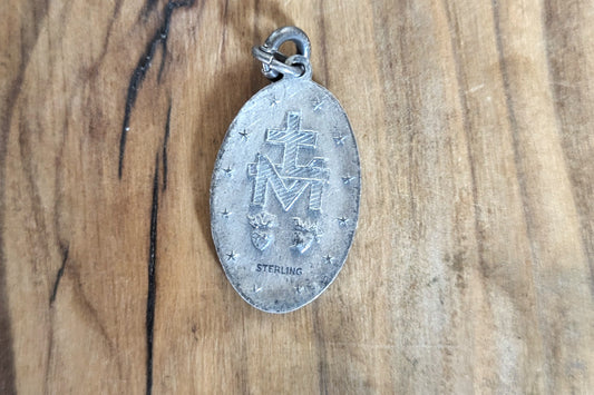 Sterling Silver Our Lady of Victory Mary Miraculous Medal - Stamped and Tested Sterling Silver - Our Lady of Victory - Our Lady Charm - HMH Religious