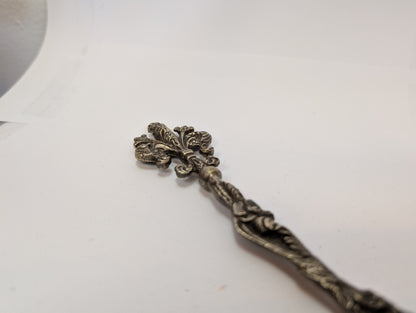 Bordini Silverplated Serving Spoon and Fork - Amazing Designs - Well Detailed - Large Antiques
