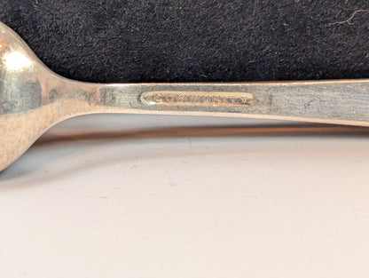 Set of 7 Vintage Silverplated Oneida Community Coronation Teaspoons - Stamped Community - Small Floral Spoons