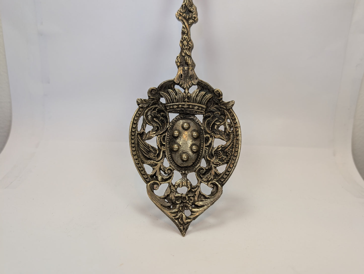 Bordini Silverplated Serving Spoon and Fork - Amazing Designs - Well Detailed - Large Antiques