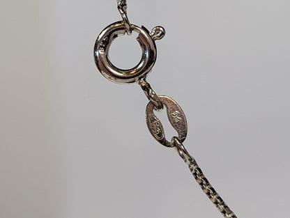 JC Penny 925 Cubic Zirconia Studded Ring Pendant Necklace - 18 Inches - Stamped and Tested Sterling Silver - Comes with Box