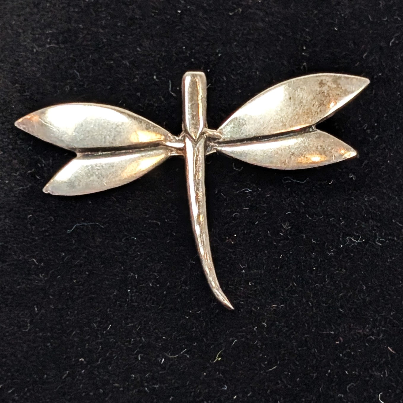 Vintage Elegant Sterling Silver Dragonfly Pendant - 2.8 grams - 1 1/3 inches -
