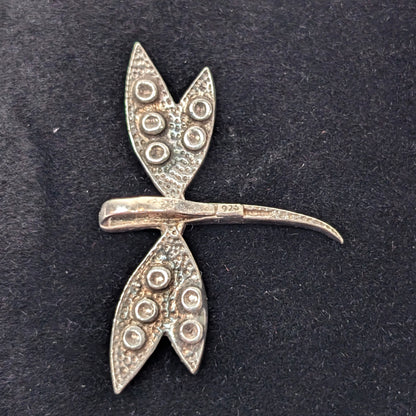 Vintage Elegant Sterling Silver Dragonfly Pendant - 2.8 grams - 1 1/3 inches -
