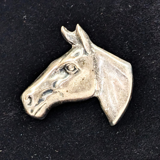 Vintage Sterling Horse Pin - 925 Silver Equine profile - 1.8 Grams