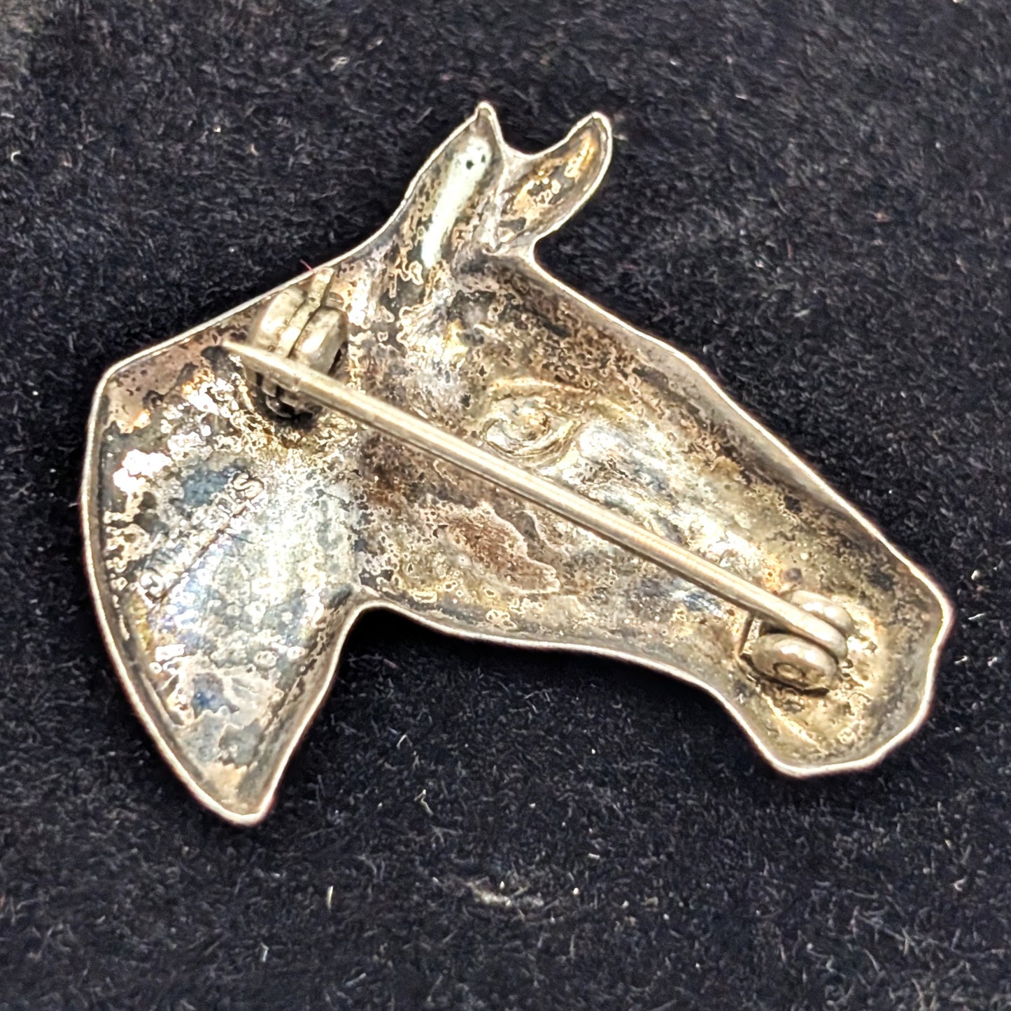 Vintage Sterling Horse Pin - 925 Silver Equine profile - 1.8 Grams