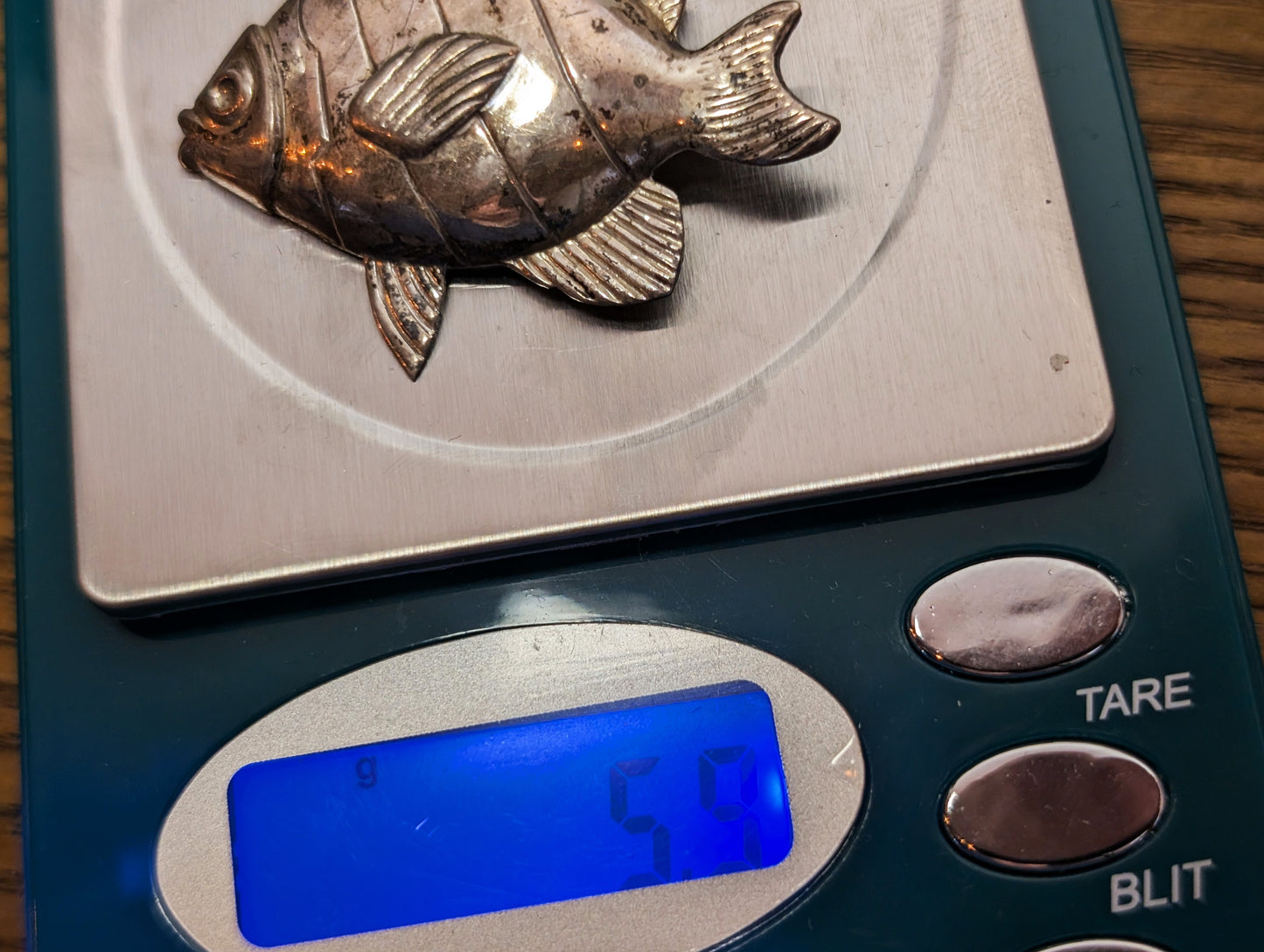 Vintage Sterling Angelfish Pin - Estate Jewelry Brooch-  925 Silver 5.6 Grams