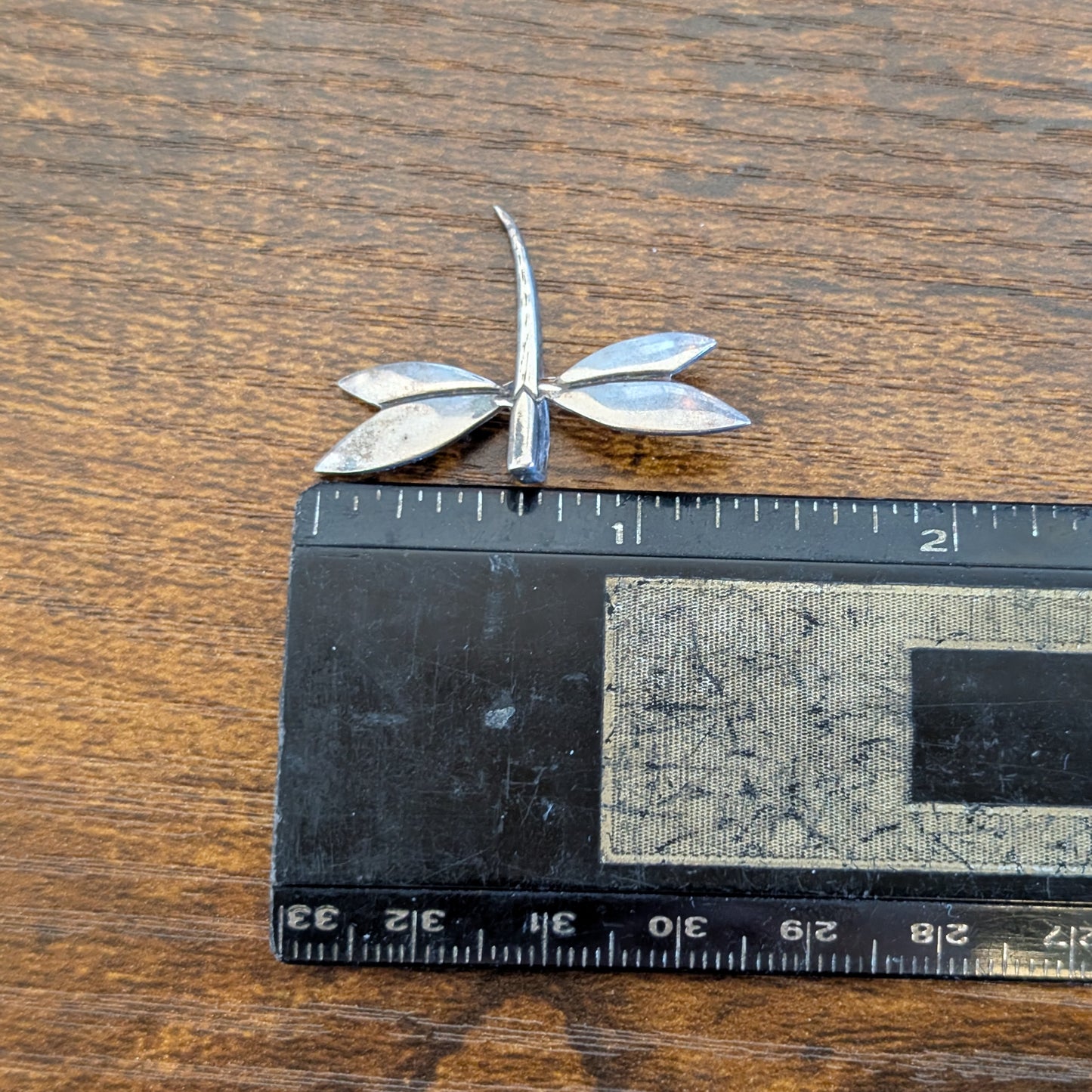 Vintage Elegant Sterling Silver Dragonfly Pendant - 2.8 grams - 1 1/3 inches -