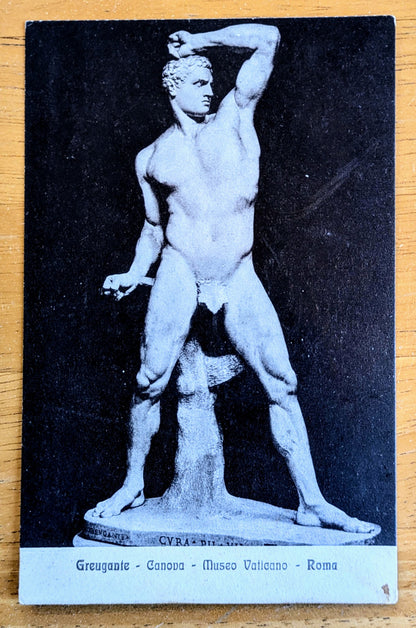 1910s Vatican Museum Roman Statues Black and White Postcard - Choose by Statue - Vintage Museo Vaticano Rome Lithograph Postcard