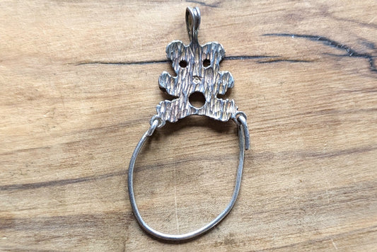 Cute Silver Teddy Bear Charm - Tested Sterling Silver - Stuffed Animal Jewelry