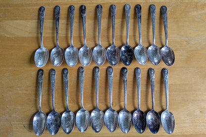 US President Spoons! Large Lot of Antique Silverplated President Spoons - WM Rogers & Sons Spoons - 1-39 some Exceptions