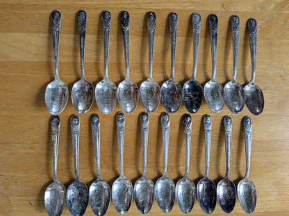 US President Spoons! Large Lot of Antique Silverplated President Spoons - WM Rogers & Sons Spoons - 1-39 some Exceptions