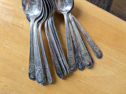 US President Spoons! Large Lot of Antique Silverplated President Spoons - WM Rogers & Sons Spoons - 1-39 some Exceptions