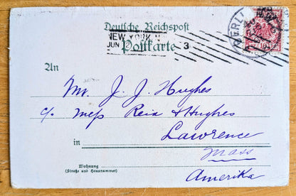 1897 Gruss aus Berlin Germany Multiview Monument Postcard - Kaiser Wilhelm I Statue - Antique Imperial German Berlin Lithograph Postcard